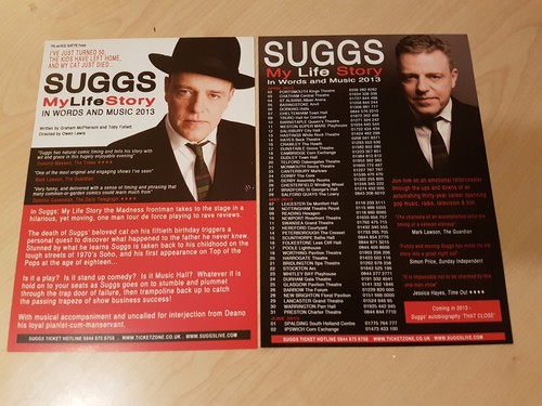 Suggs show advert flyer - advert,